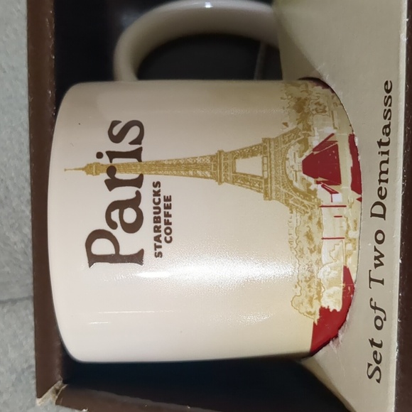 Starbucks Paris, France and Lisboa Demitasse   3 lot expresso Mugs 3oz. - Picture 3 of 11